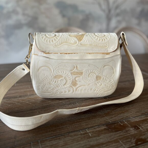 Vintage Flores Leather Handbag - Picture 2 of 7